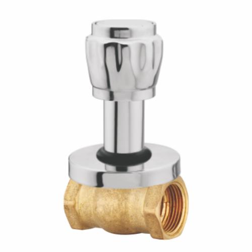 Flush Cock 25mm Half Turn (Brass) Chrome